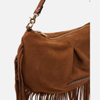 Cuoieria Fiorentina | Pouch Folk Emma in Pelle Scamosciata| Caramel