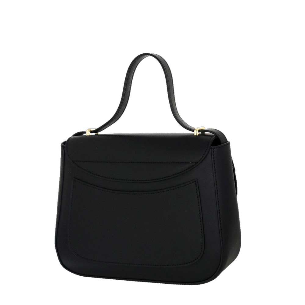 Camomilla Milano | Borsa Tracolla Emma Nera Effetto Camoscio