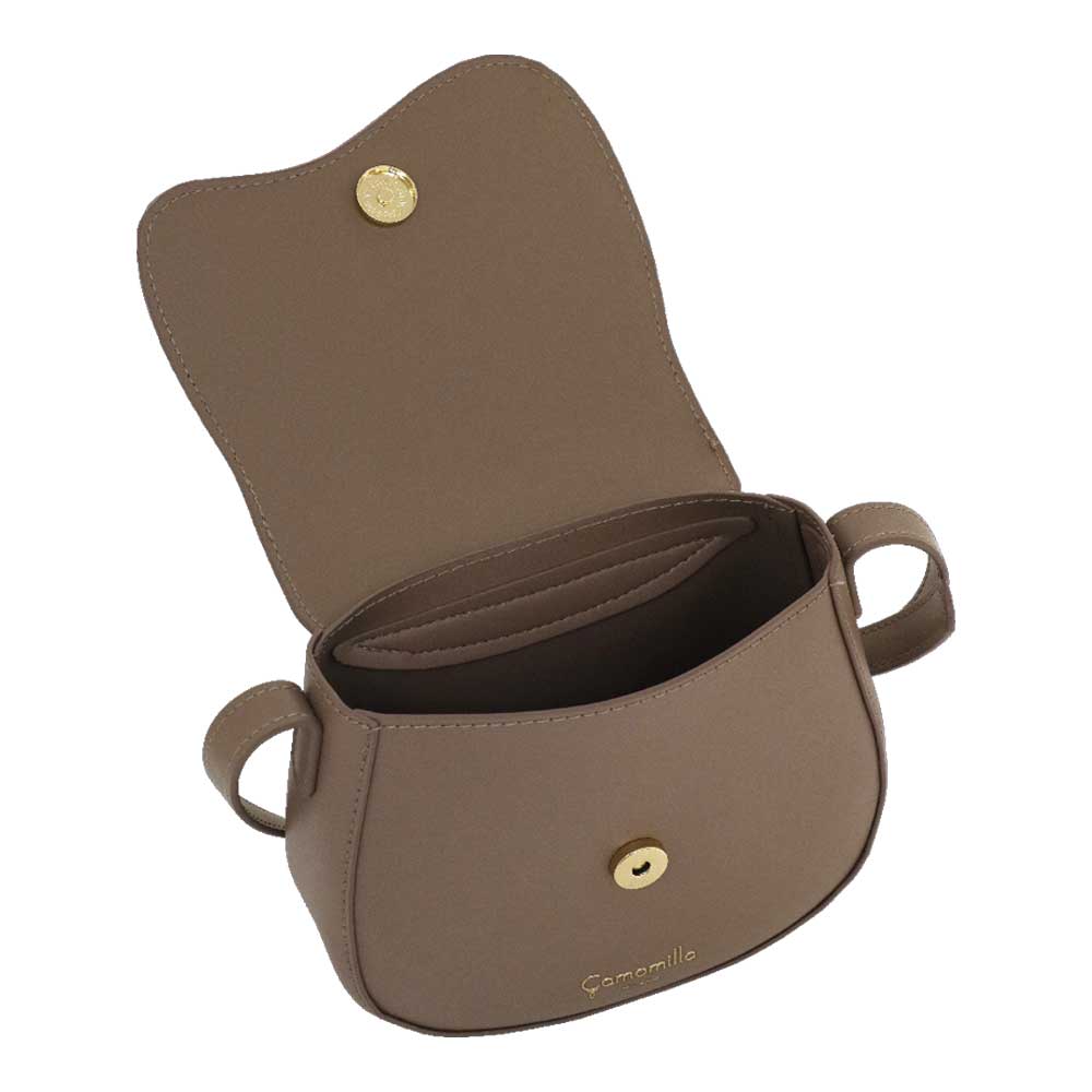 Camomilla Milano | Borsa Tracolla Emma S Tortora Effetto Camoscio