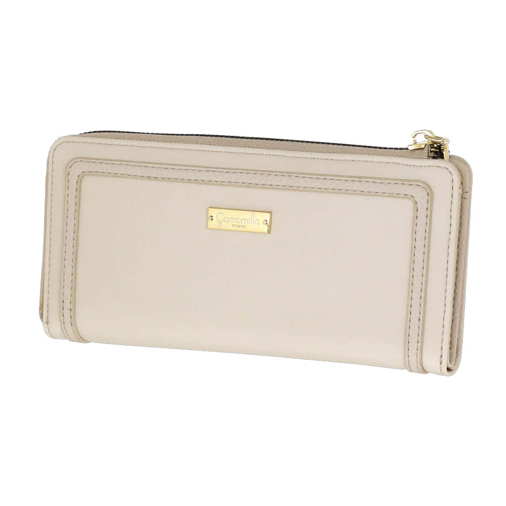 Camomilla Milano | Portafoglio Zip L Ottavia Off White Doppia Texture