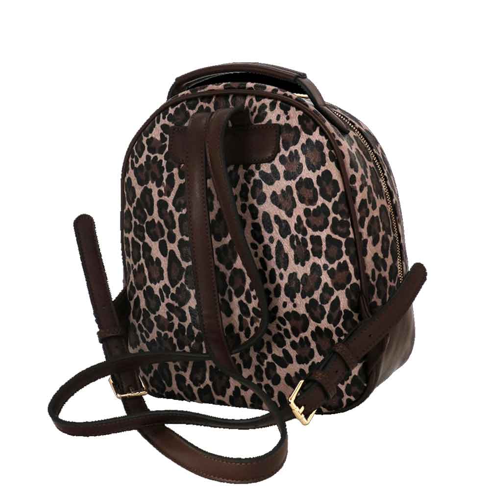 Camomilla Milano | Zaino Chic Jungle | Stampa Animalier Marrone