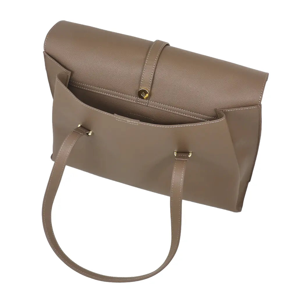 Camomilla Milano | Borsa Porta PC Nice Office Taupe con Fiocco