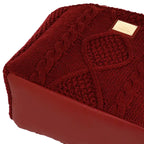 Camomilla Milano | Borsa a Mano M Tricot Chalet Burgundy in Lana