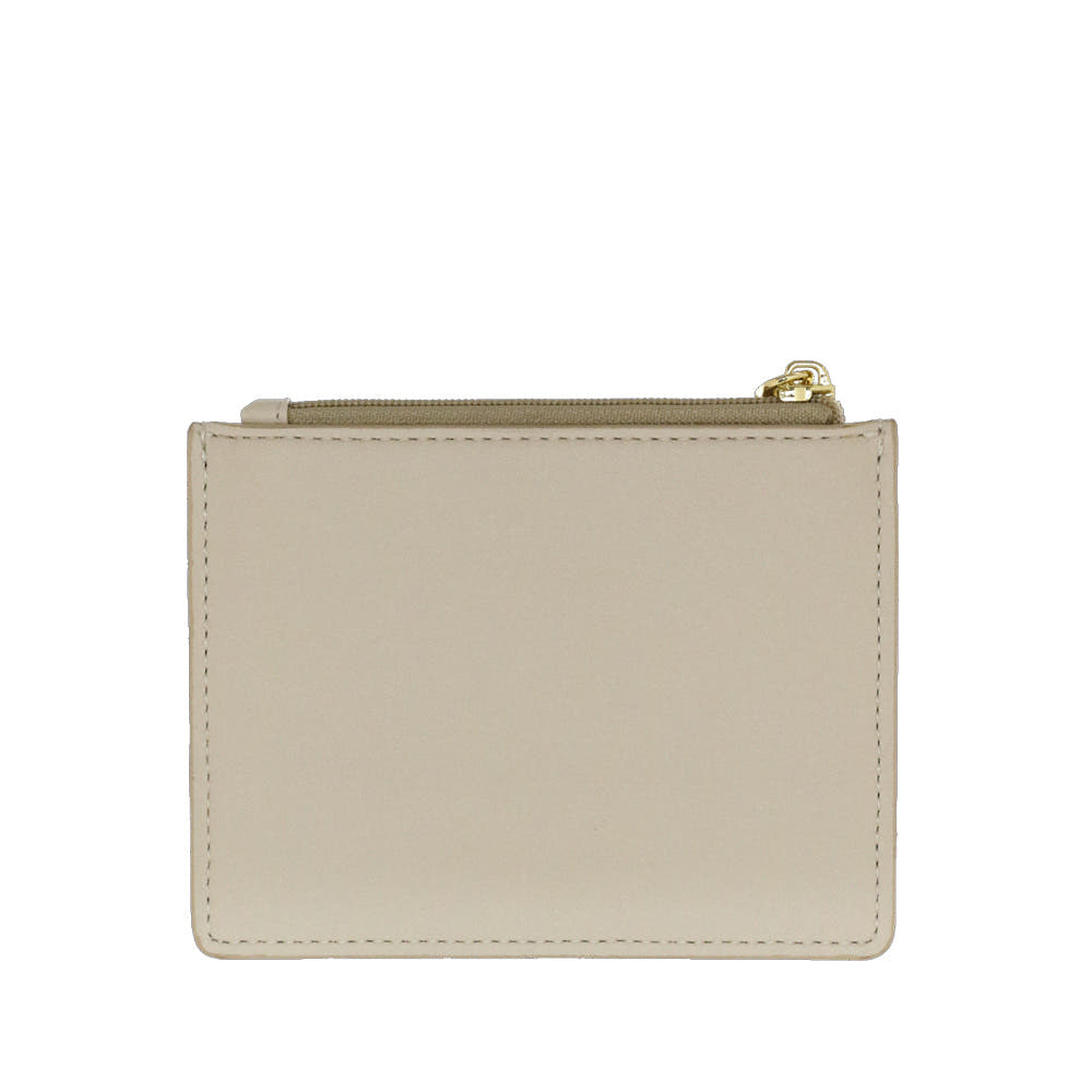 Camomilla Milano | Portacarte Emma Off White con Zip Effetto Camoscio