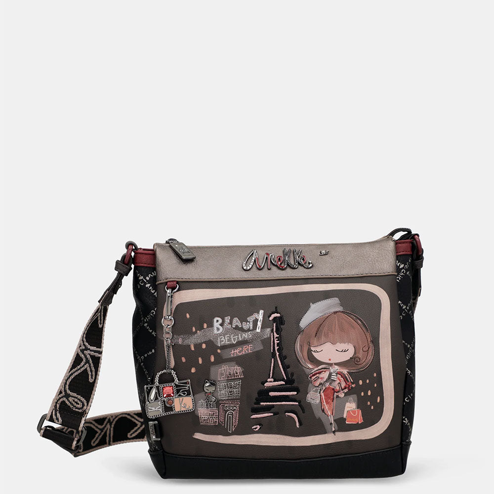 Anekke Tracolla Media 3 Scomparti | Collezione Mademoiselle | Organizzata