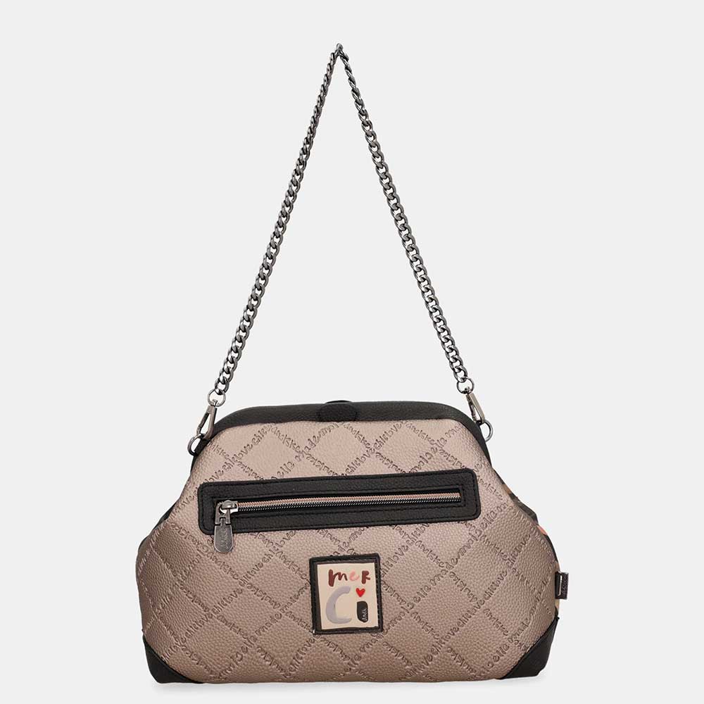 Anekke Borsa a Secchiello Parisian | Manico a Catena e Tracolla