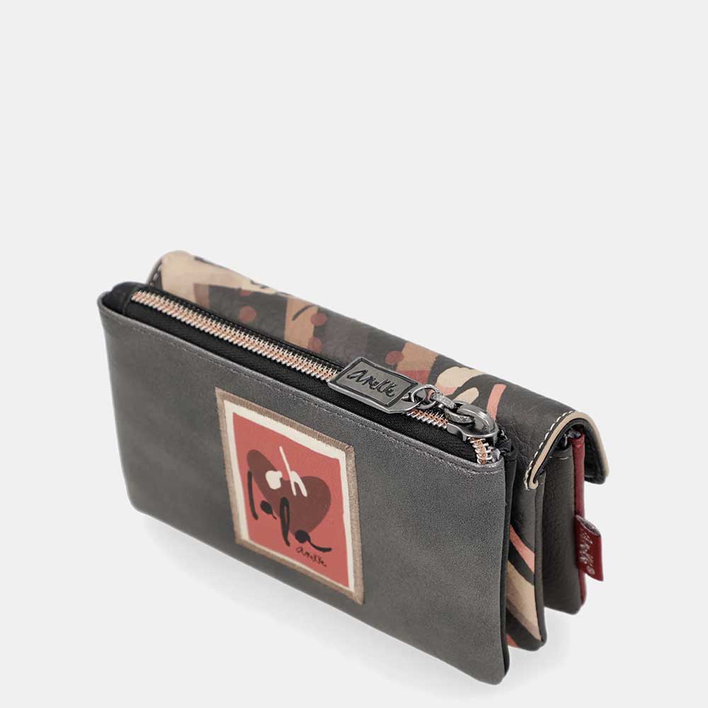 Anekke Portamonete con Patta | Doppio Scomparto | Collezione Parisian