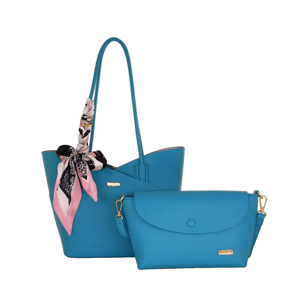 Camomilla Milano | Bag in Bag M Bonbon Turchese | Set Borsa Spalla e Tracollina