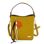 Camomilla Milano | Borsa Secchiello Ice Lolly Giallo | Texture Caviar con Charm