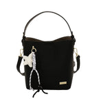 Camomilla Milano | Borsa Secchiello Ice Lolly Nero | Texture Caviar con Charm