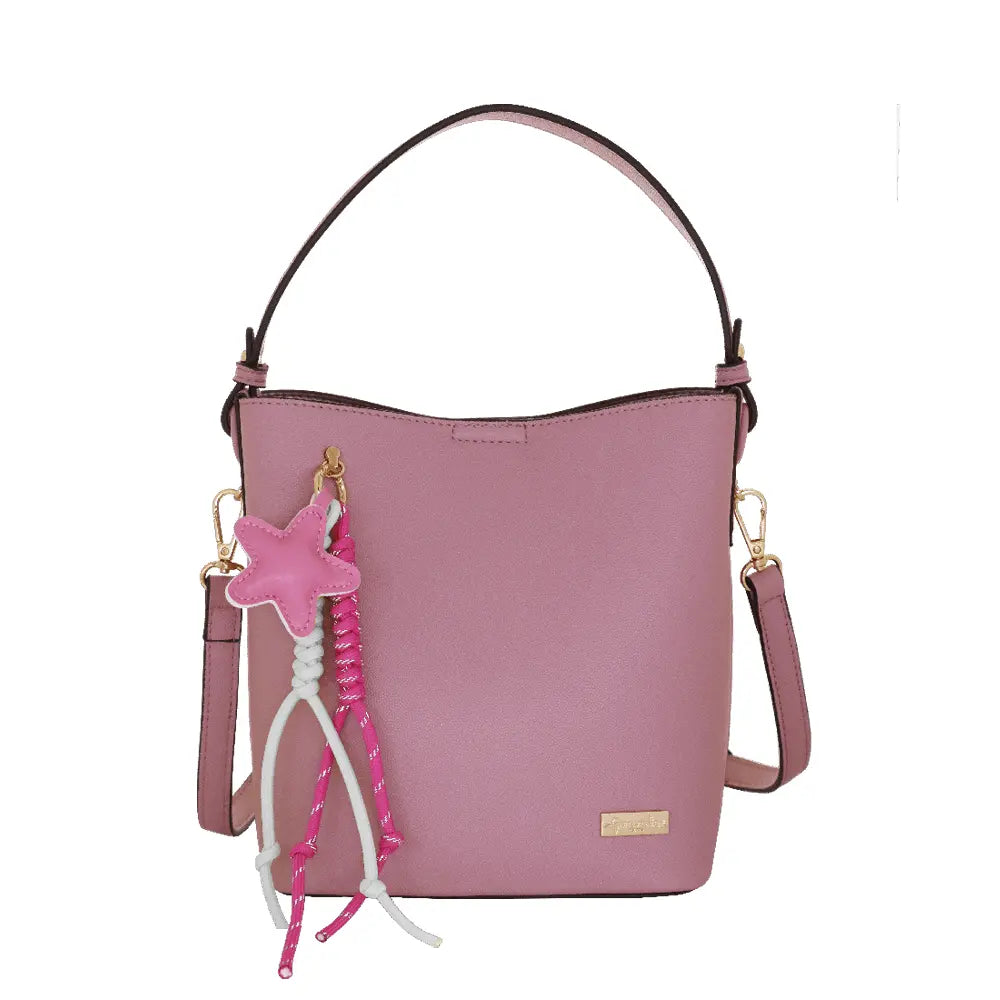 Camomilla Milano | Borsa Secchiello Ice Lolly Rosa | Texture Caviar con Charm