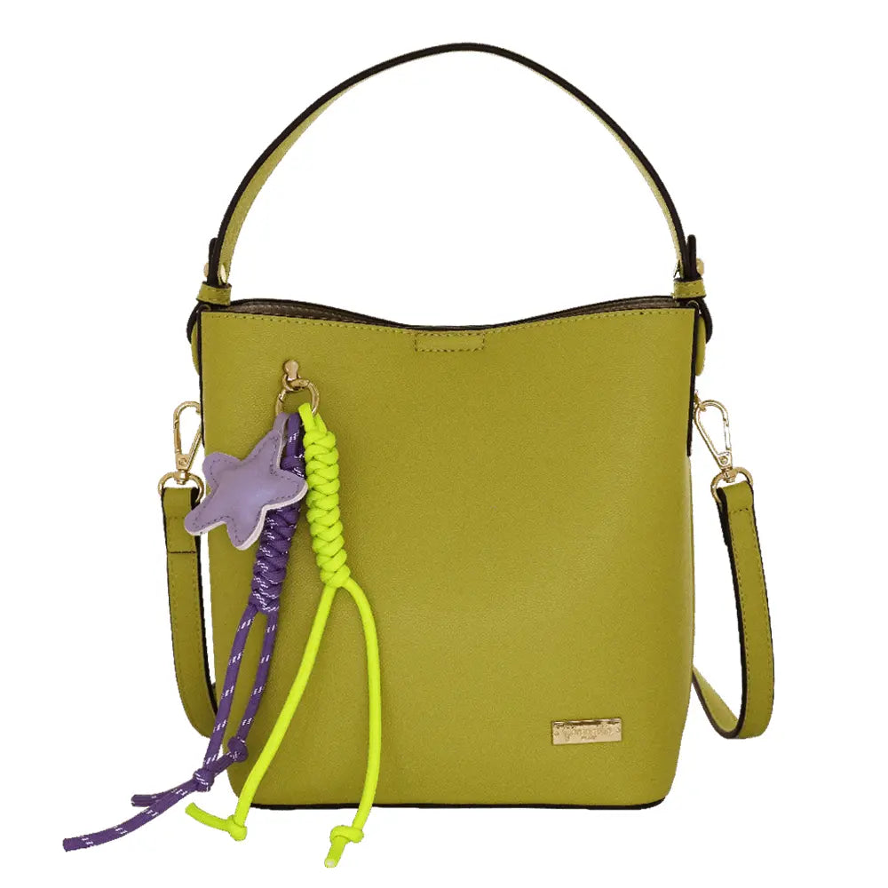 Camomilla Milano | Borsa Secchiello Ice Lolly Verde | Texture Caviar con Charm