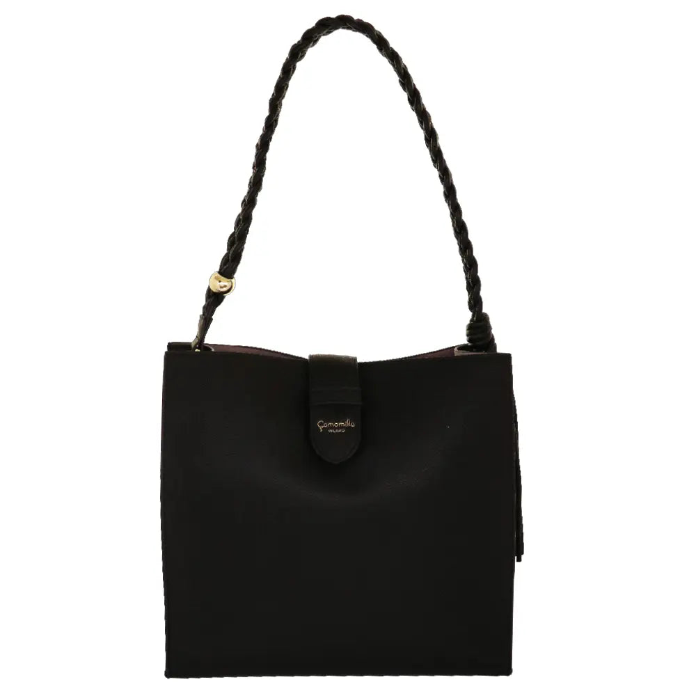 Camomilla Milano | Borsa Spalla Jelly Bag Nera | Shopping Bag Sinuosa