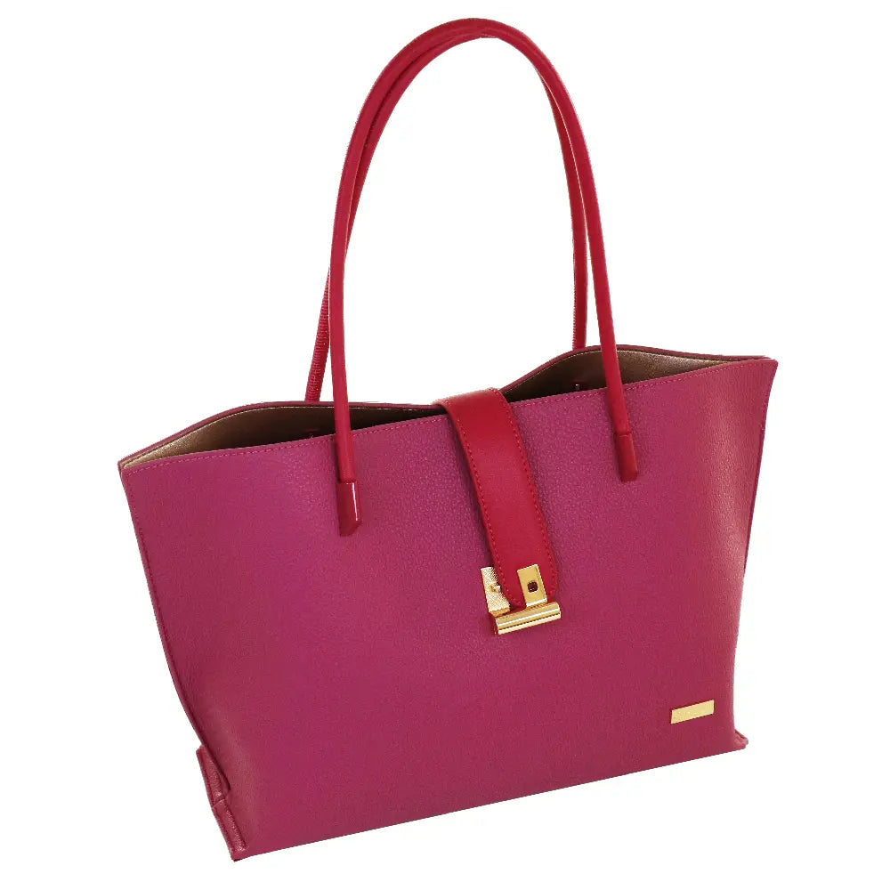 Camomilla Milano | Borsa Spalla Pop Candy Fucsia | Mix Similpelle Martellata e Liscia