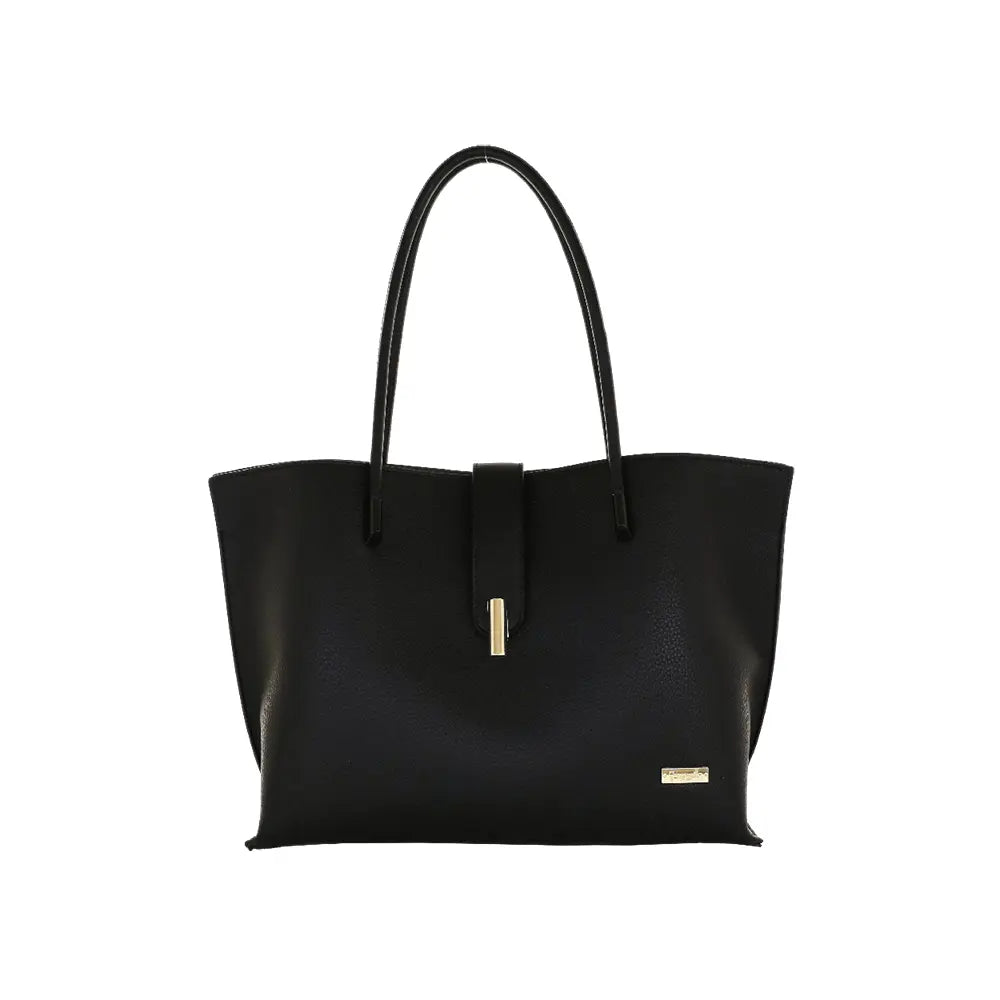 Camomilla Milano | Borsa Spalla Pop Candy Nero | Mix Similpelle Martellata e Liscia