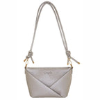 Camomilla Milano | Borsa Tracolla Glassé Argento | Stile Nautico con Corda