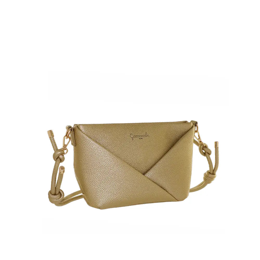 Camomilla Milano | Borsa Tracolla Glassé Oro | Stile Nautico con Corda