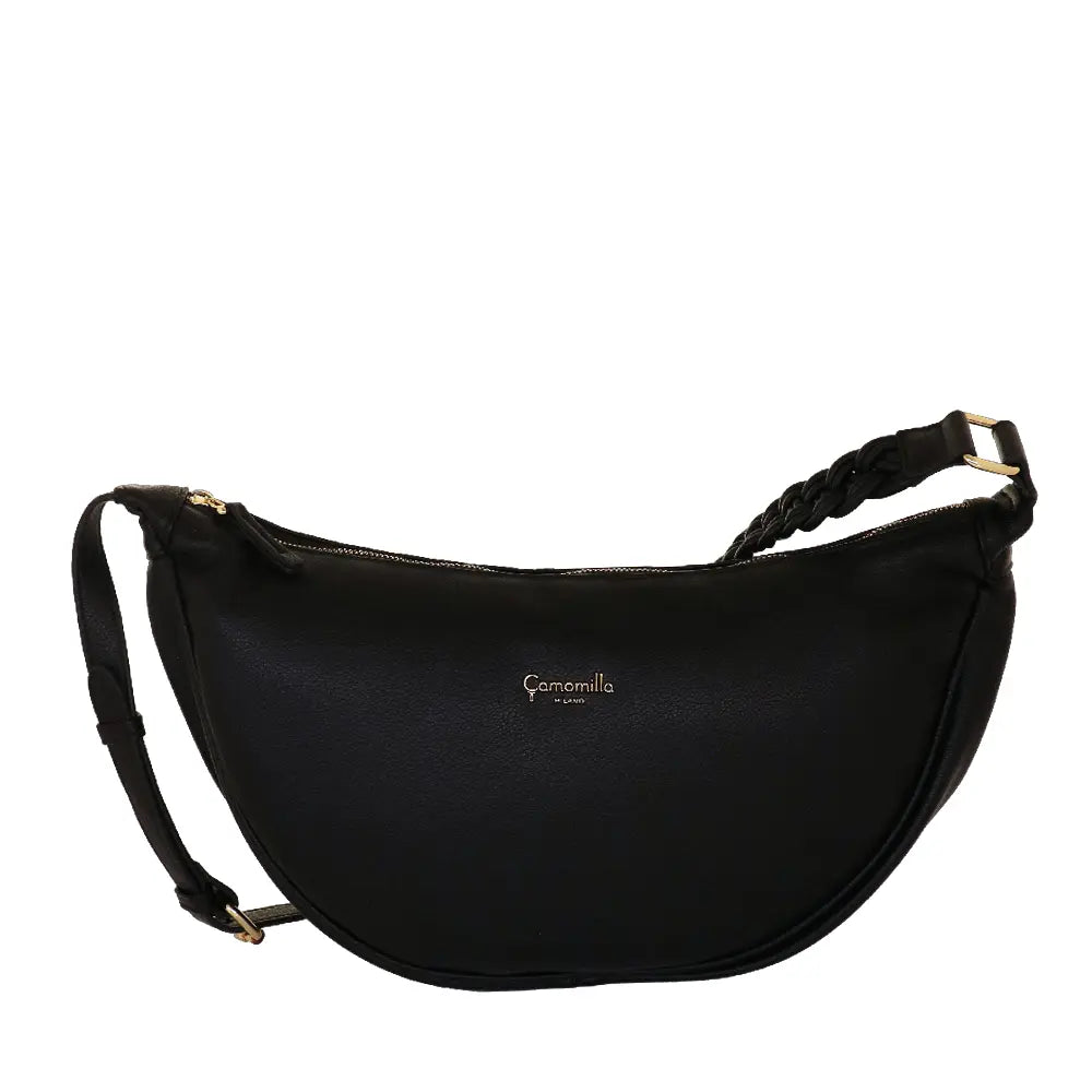 Camomilla Milano | Borsa Tracolla L Jelly Bag Nero | Design Mezzaluna