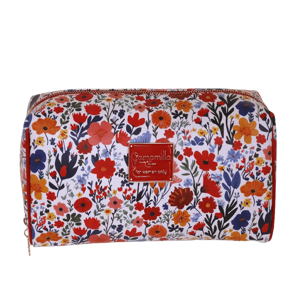 Camomilla Milano | Necessaire L Sweet Bloom Rosso | Beauty Case Capiente Floreale e Vichy