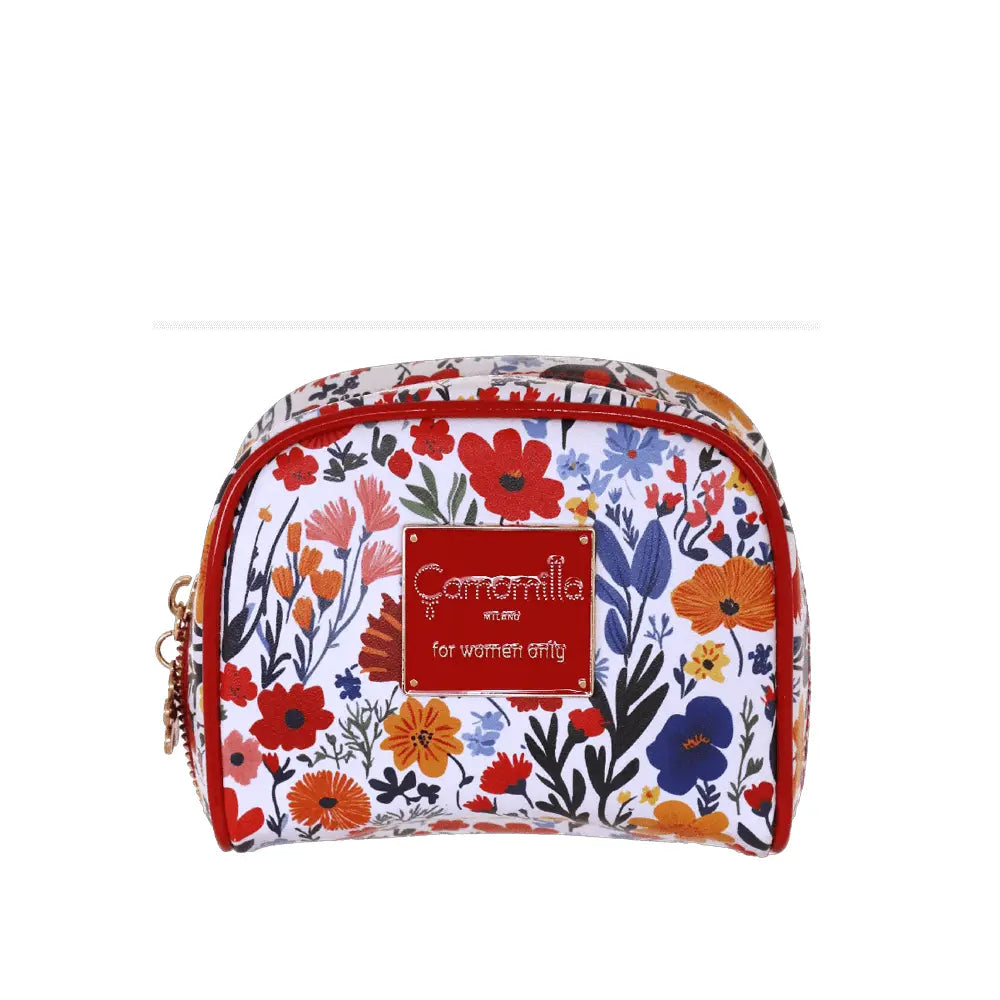 Camomilla Milano | Necessaire S Sweet Bloom Rosso | Mini Beauty Case Floreale e Vichy