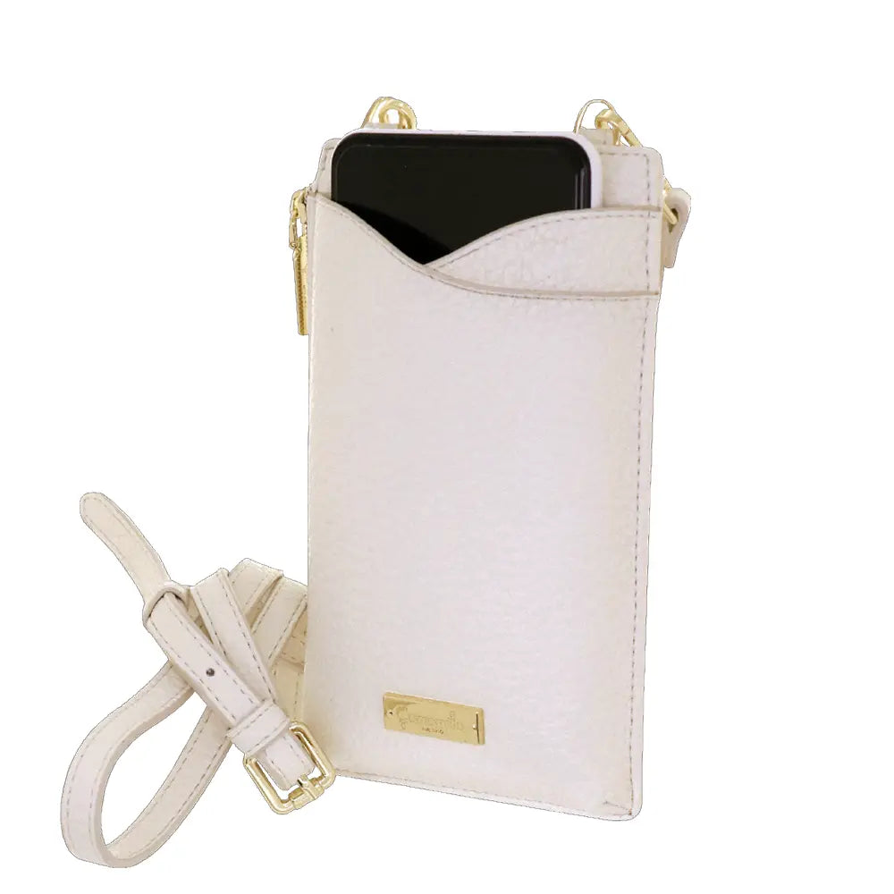 Camomilla Milano | Portacellulare Bonbon Bianco | Pochette con Tracolla e Slot Carte