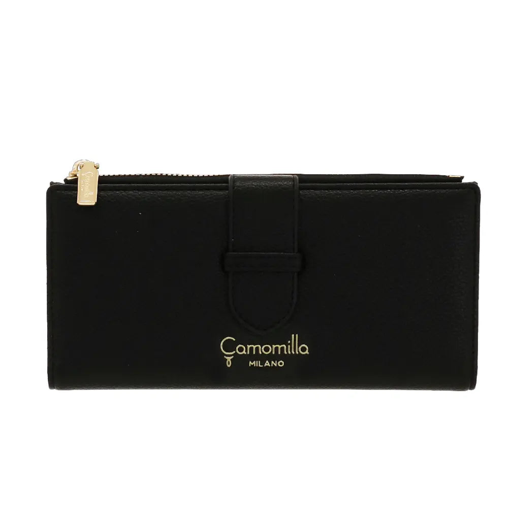Camomilla Milano | Portafoglio L Jelly Braid Nero | 12 Slot Carte