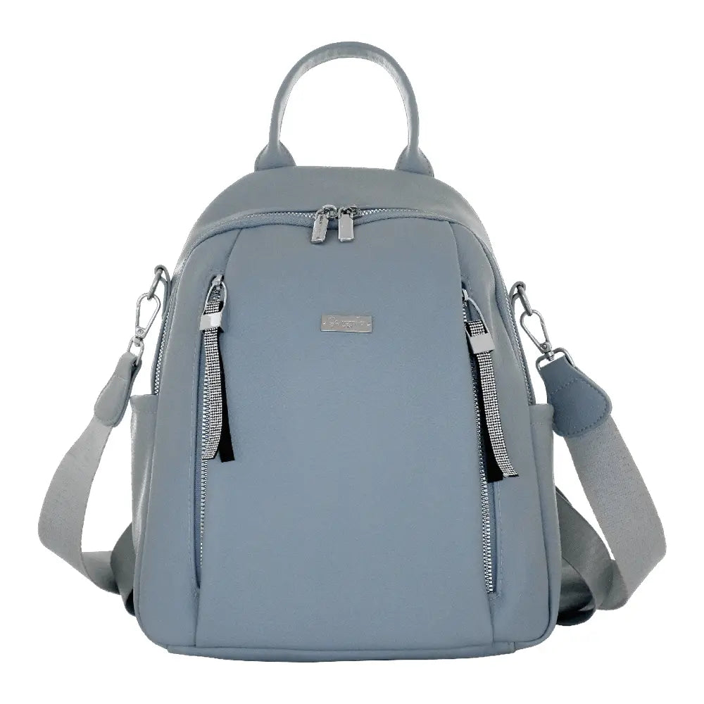 Camomilla Milano | Zaino Casual Frizzy Azzurro | Zainetto Glamour con Dettagli Brillanti