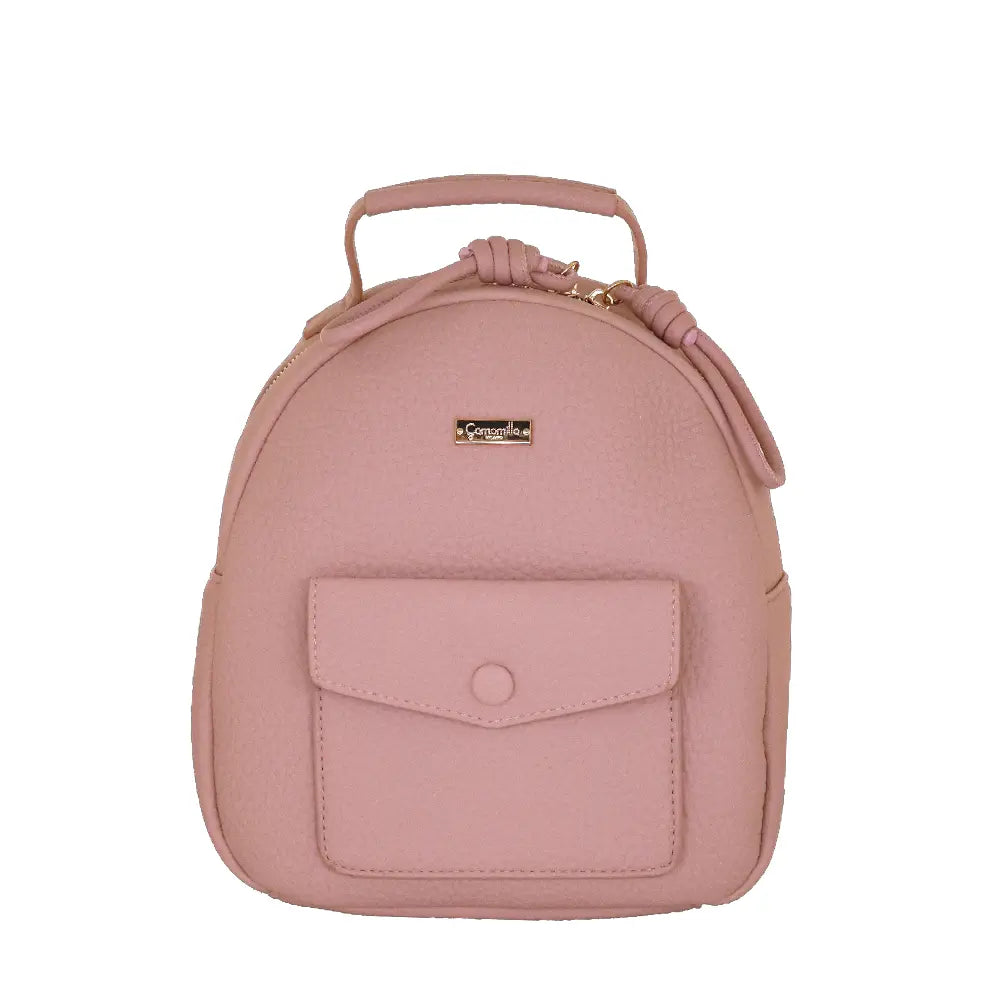 Camomilla Milano | Zaino Love Letter Rosa | Backpack in Pelle Sintetica Martellata