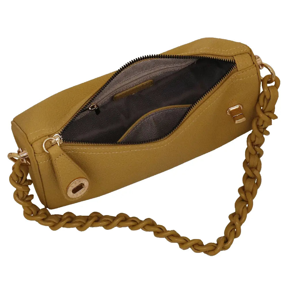 Camomilla Milano | Borsa Spalla Chewing Bag Giallo | Mini Bauletto Martellato