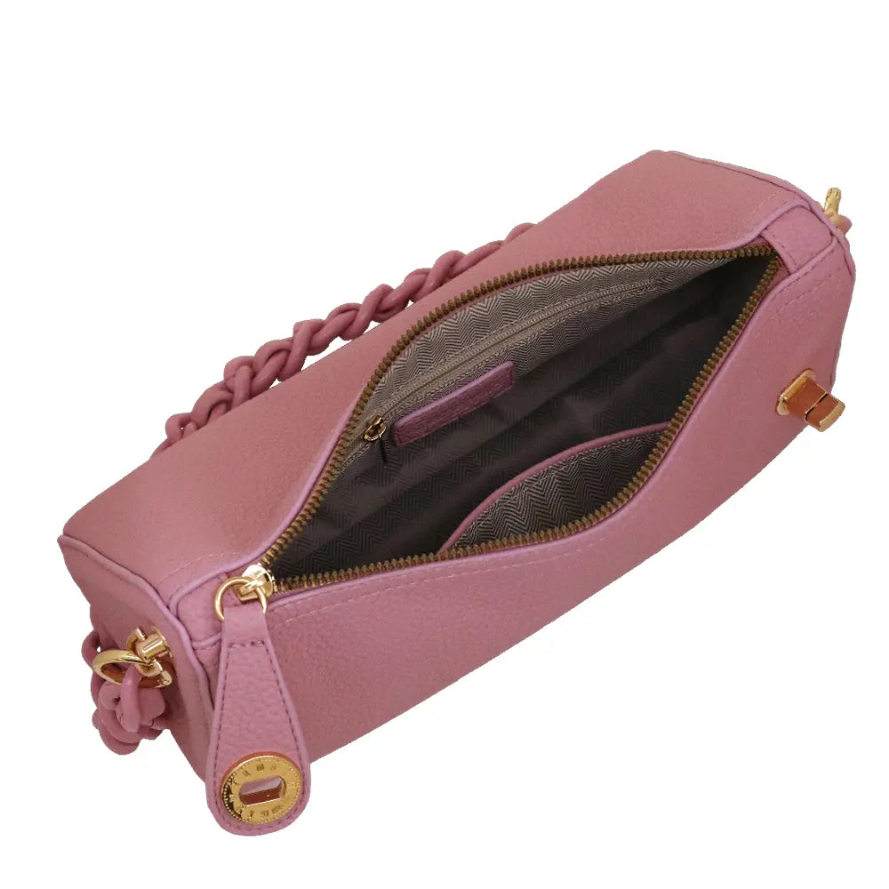 Camomilla Milano | Borsa Spalla Chewing Bag Rosa | Mini Bauletto Martellato
