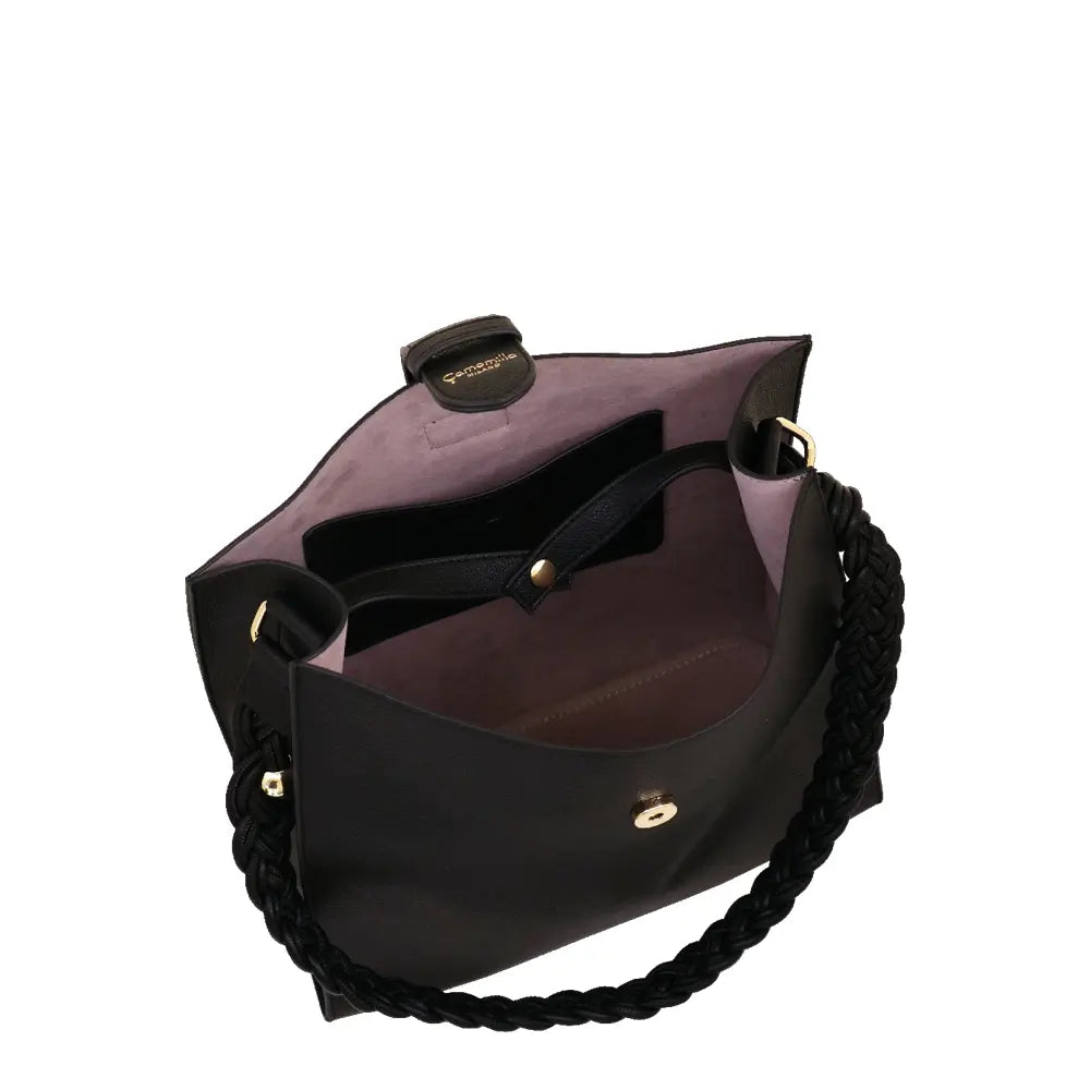 Camomilla Milano | Borsa Spalla Jelly Bag Nera | Shopping Bag Sinuosa