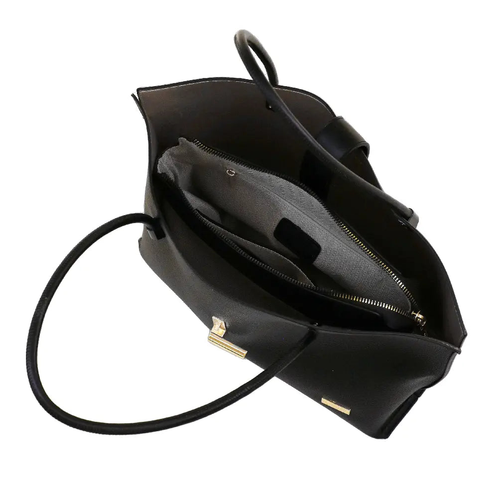 Camomilla Milano | Borsa Spalla Pop Candy Nero | Mix Similpelle Martellata e Liscia