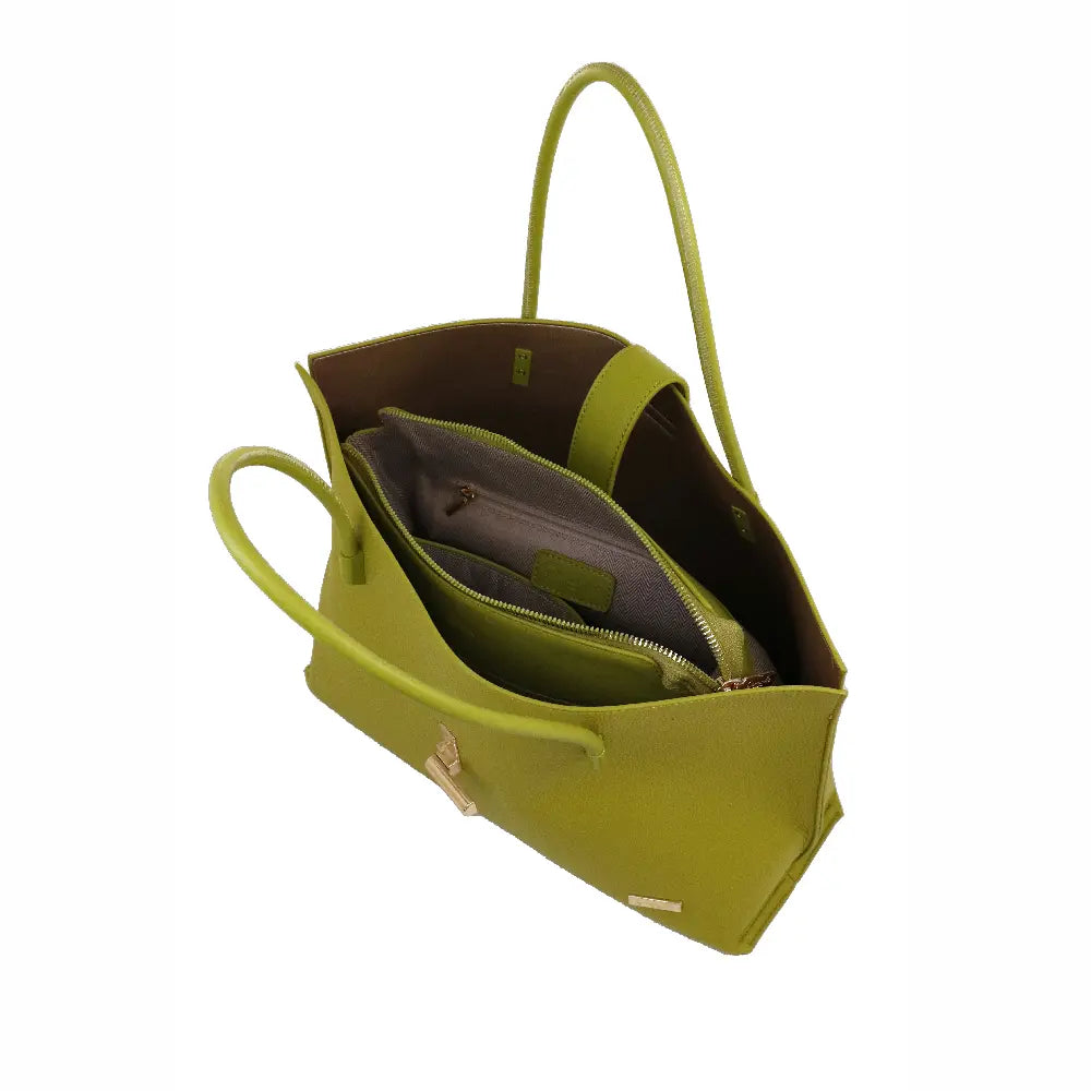 Camomilla Milano | Borsa Spalla Pop Candy Verde | Mix Similpelle Martellata e Liscia