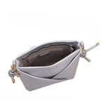 Camomilla Milano | Borsa Tracolla Glassé Argento | Stile Nautico con Corda