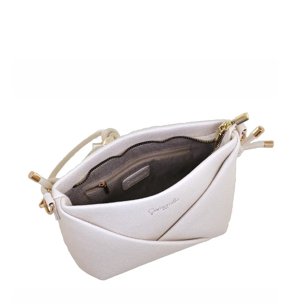 Camomilla Milano | Borsa Tracolla Glassé Bianco | Design Marinaro con Corda