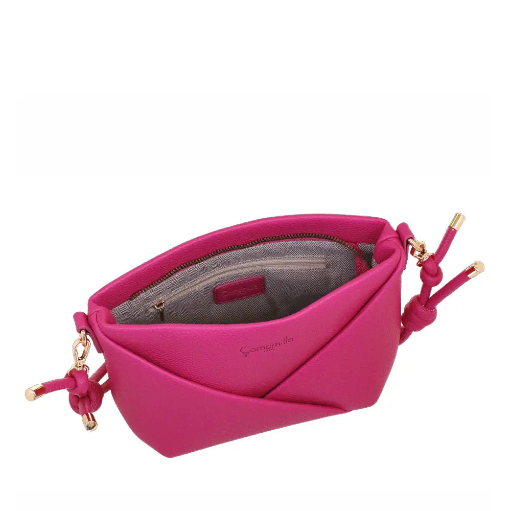 Camomilla Milano | Borsa Tracolla Glassé Fucsia | Stile Nautico con Corda