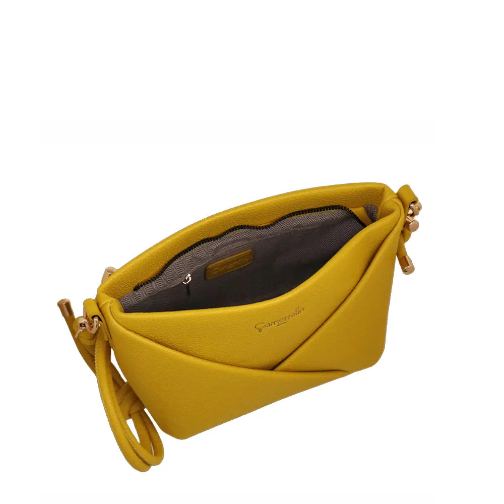 Camomilla Milano | Borsa Tracolla Glassé Giallo | Stile Nautico con Corda