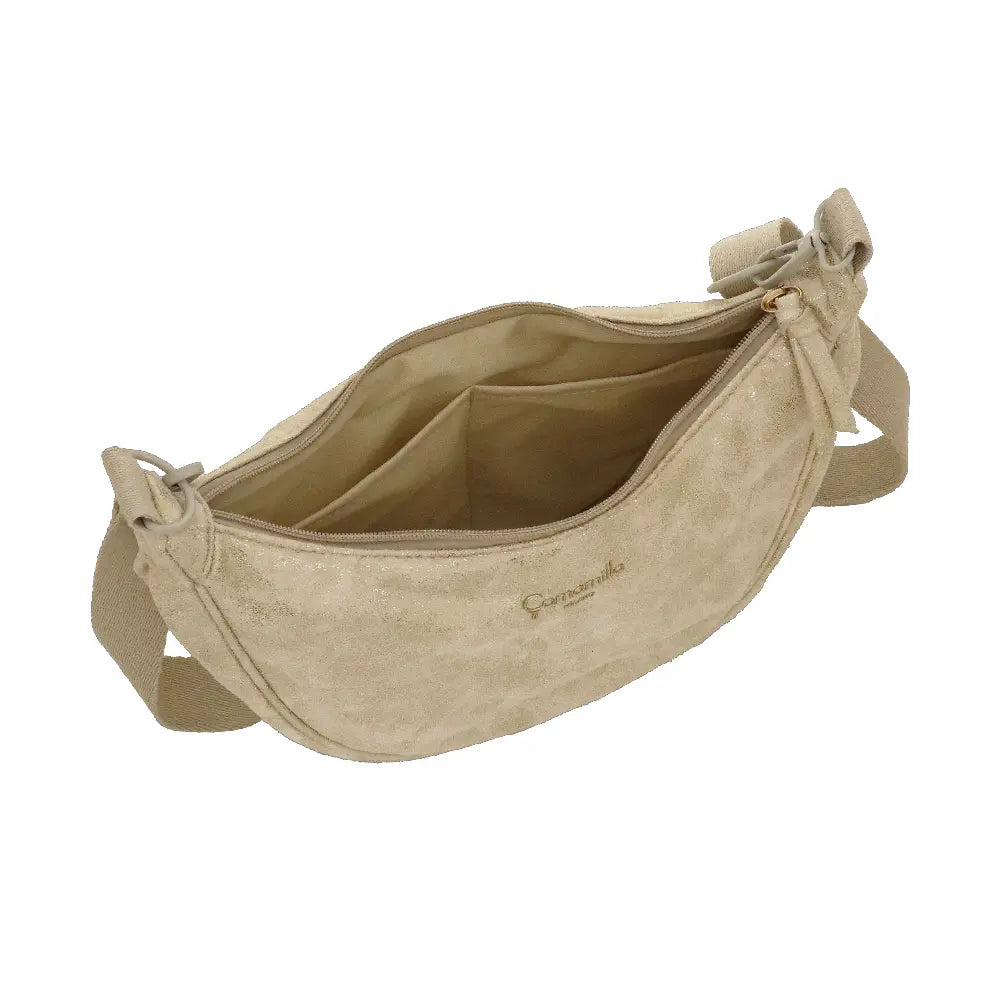 Camomilla Milano | Borsa Tracolla M Lulu Oro | Mezzaluna Scintillante