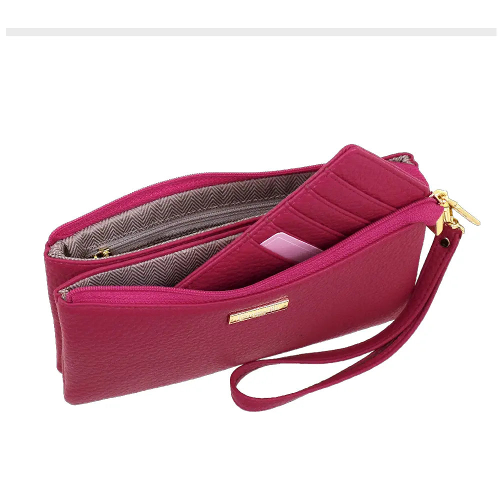 Camomilla Milano | Busta Portafoglio Bonbon Fucsia | Con Porta Carte Estraibile