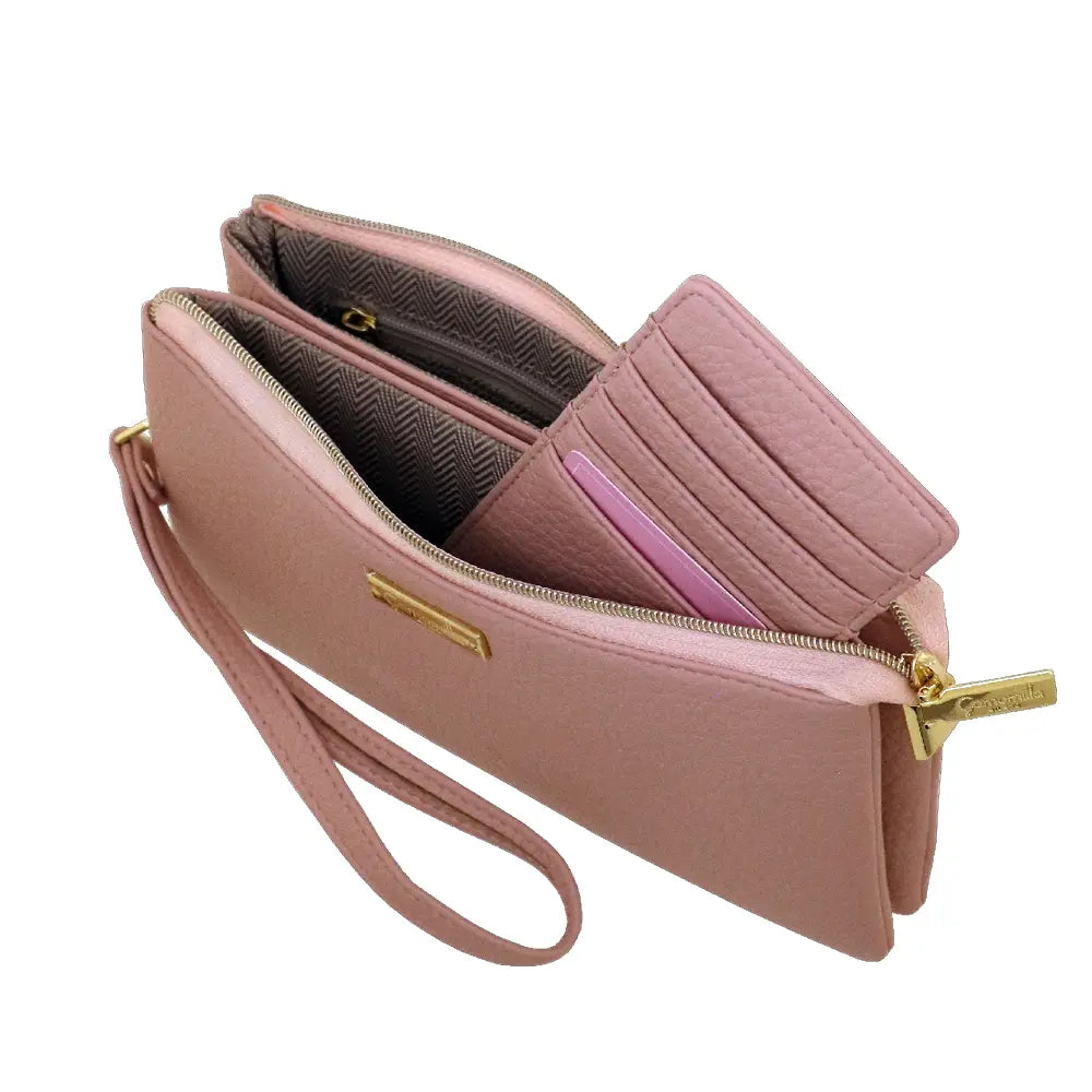 Camomilla Milano | Busta Portafoglio Bonbon Rosa | Con Porta Carte Estraibile