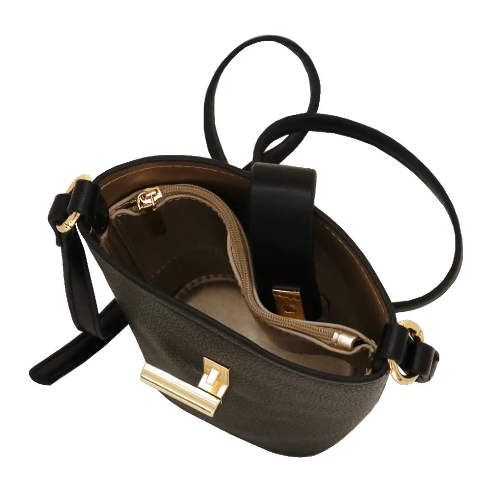 Camomilla Milano | Mini Bag Pop Candy Nero | Tracollina in Similpelle Mix
