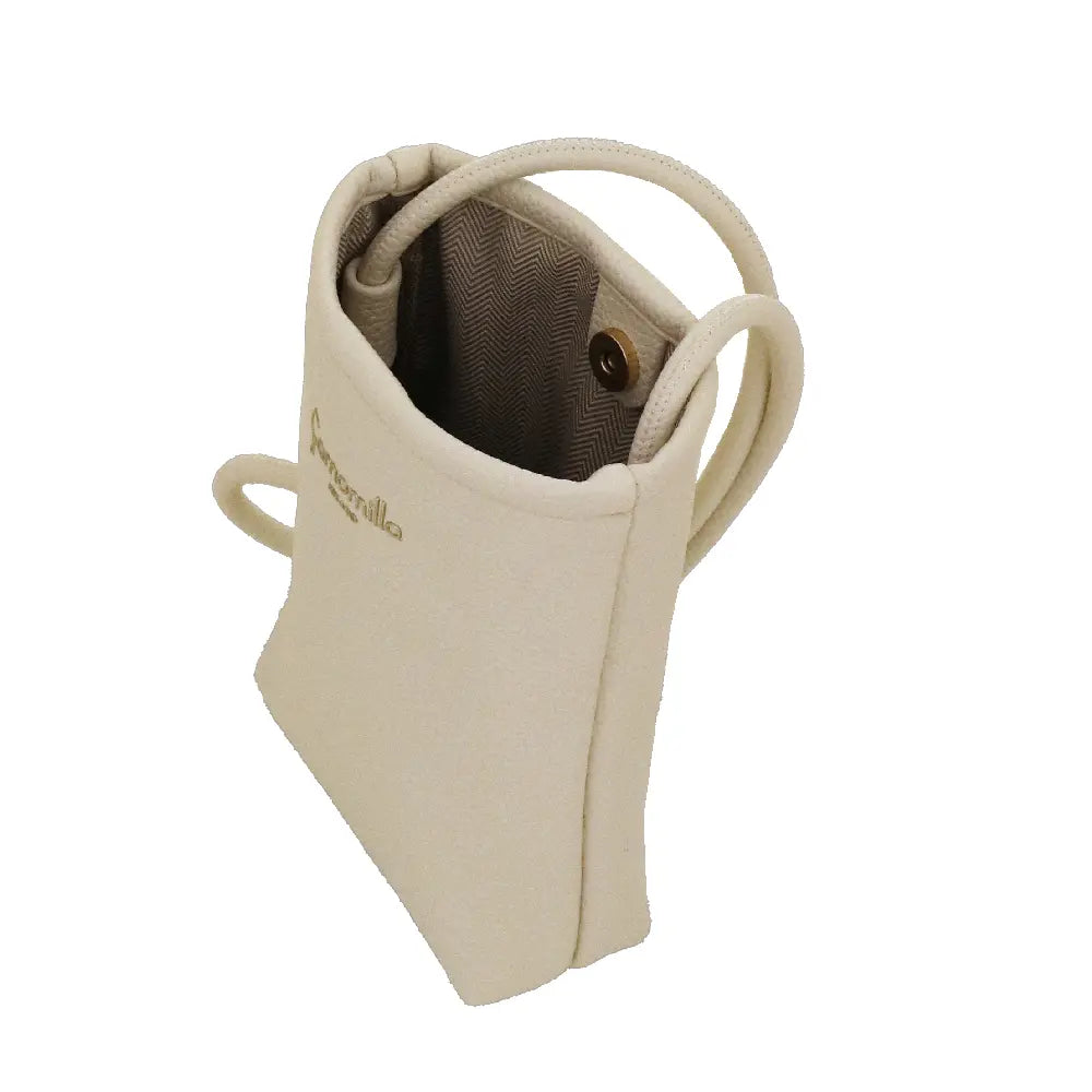 Camomilla Milano | Portacellulare Glassé Bianco | Pochette con Tracolla