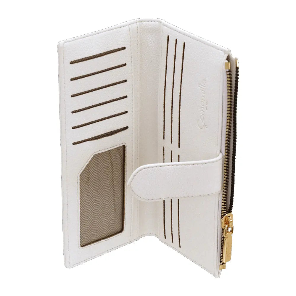 Camomilla Milano | Portafoglio L Jelly Braid Bianco | 12 Slot Carte