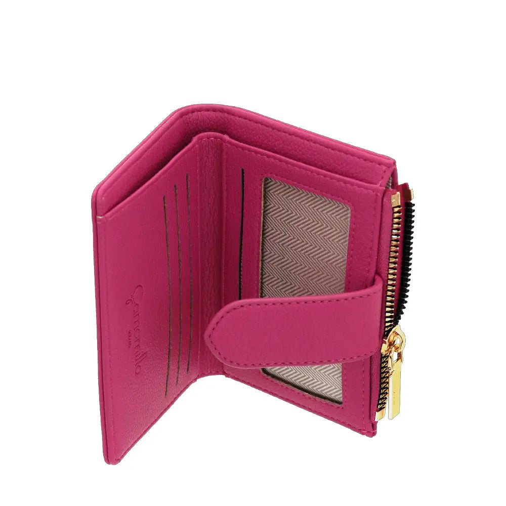 Camomilla Milano | Portafoglio S Jelly Braid Fucsia | Compatto con Porta Monete Zip