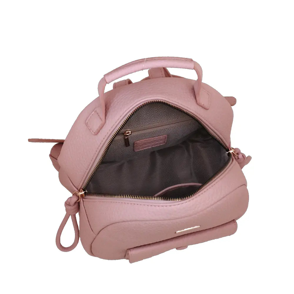 Camomilla Milano | Zaino Love Letter Rosa | Backpack in Pelle Sintetica Martellata