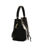 Camomilla Milano | Borsa Secchiello Ice Lolly Nero | Texture Caviar con Charm