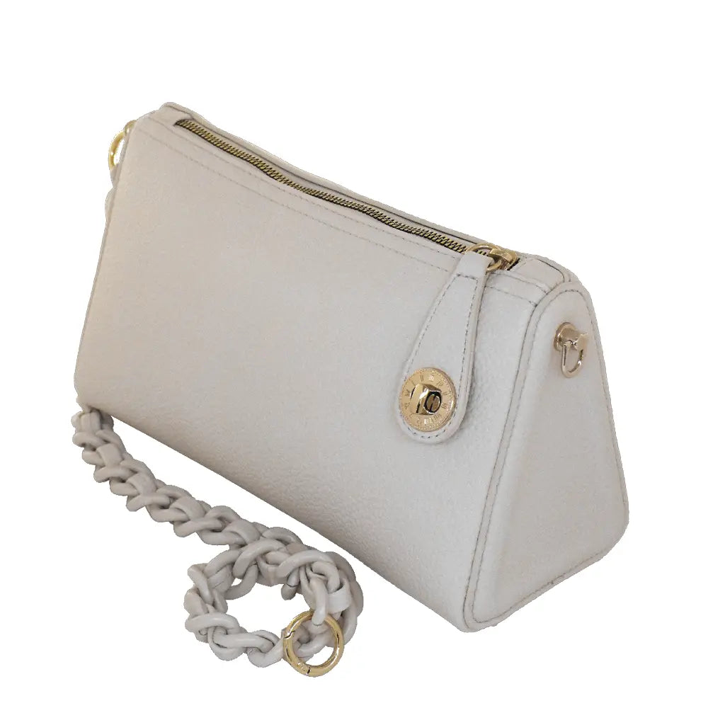 Camomilla Milano | Borsa Spalla Chewing Bag Bianco | Mini Bauletto Martellato