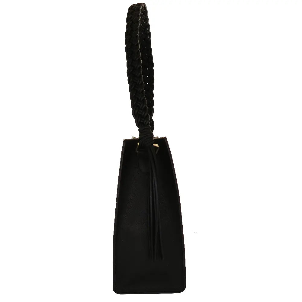 Camomilla Milano | Borsa Spalla Jelly Bag Nera | Shopping Bag Sinuosa