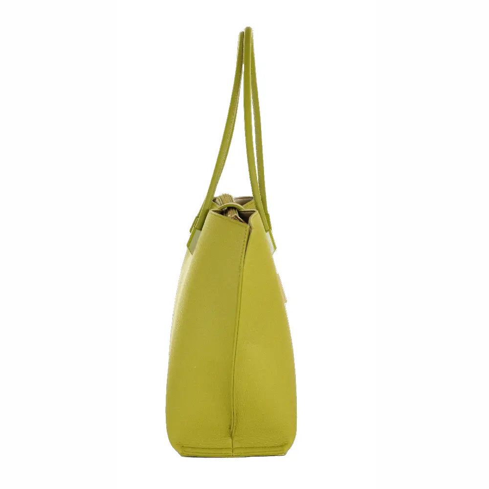 Camomilla Milano | Borsa Spalla Pop Candy Verde | Mix Similpelle Martellata e Liscia