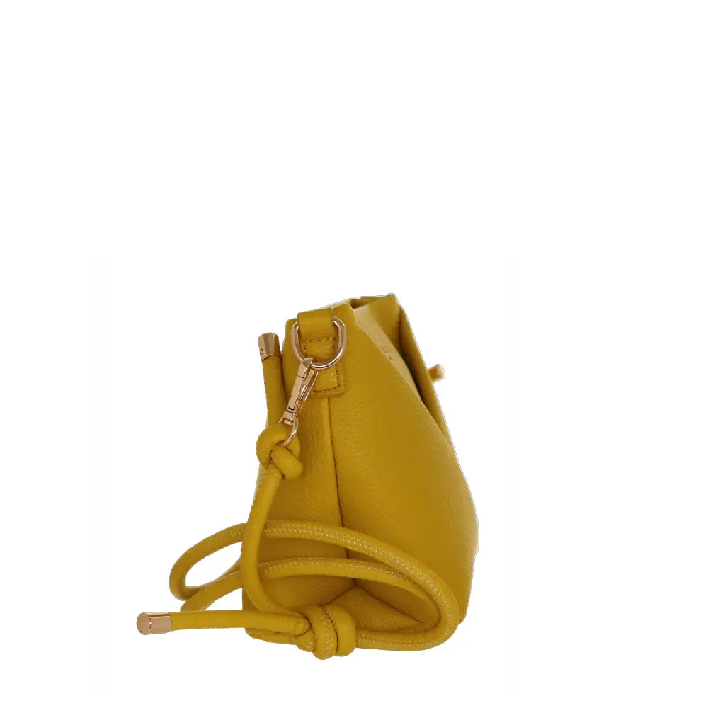 Camomilla Milano | Borsa Tracolla Glassé Giallo | Stile Nautico con Corda